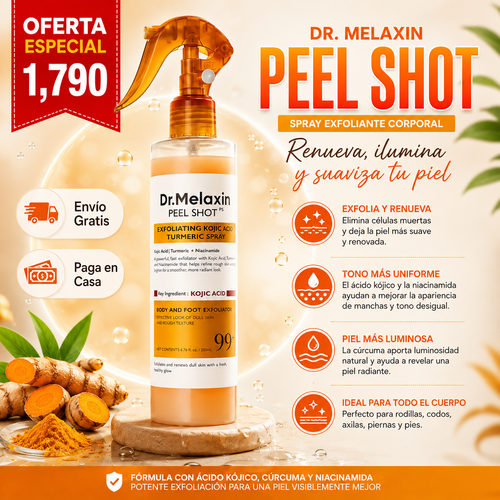 DR. MELAXIN Peel Shot — Spray Exfoliante Corporal