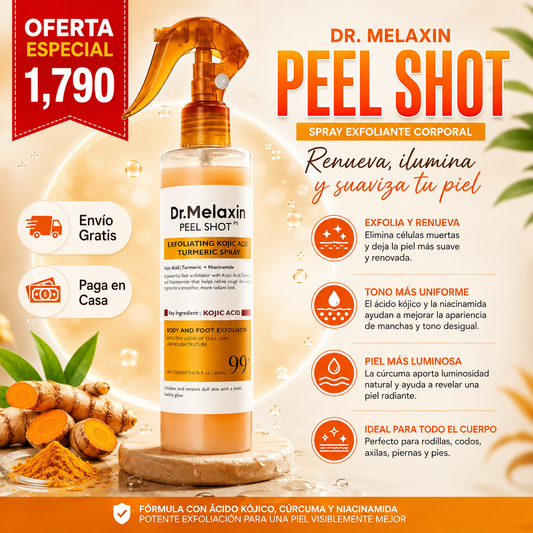 DR. MELAXIN Peel Shot — Spray Exfoliante Corporal