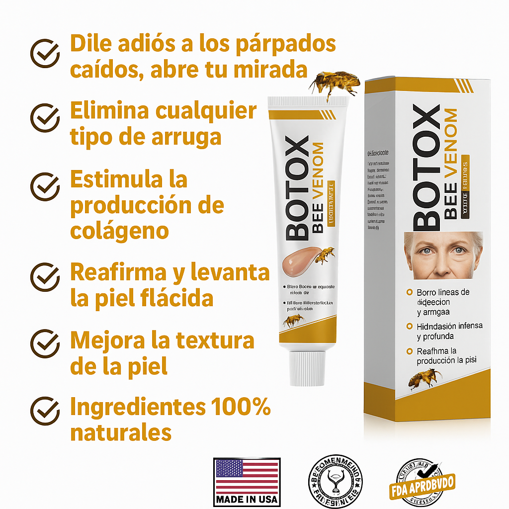 Crema con BOTOX veneno de abeja anti arrugas
