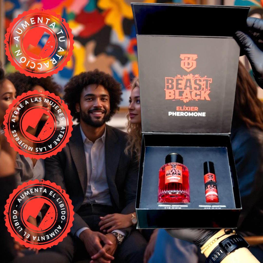 BEAST BLACK – Perfume con Feromonas para Hombres (60ml + 15ml)