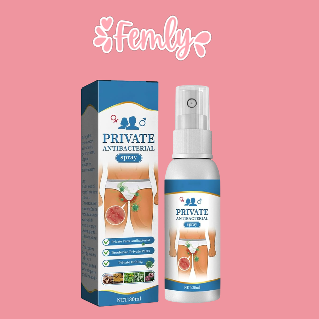 SPRAY ANTIBACTERIAL ÍNTIMO – LIMPIEZA, ALIVIO Y FRESCURA INMEDIATA