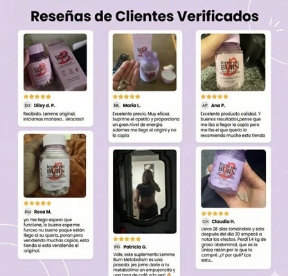 Lemme Burn™ | Versión Unisex – Línea Kardashian  – 60 Cápsulas ⚡ Activa el metabolismo · 🔥 Más energía · 💥 Quema grasa inteligente ✨ Mejor versión de ti