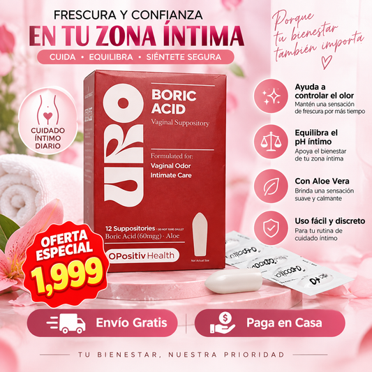 URO | ÓVULO DE ÁCIDO BÓRICO | 12 unidades