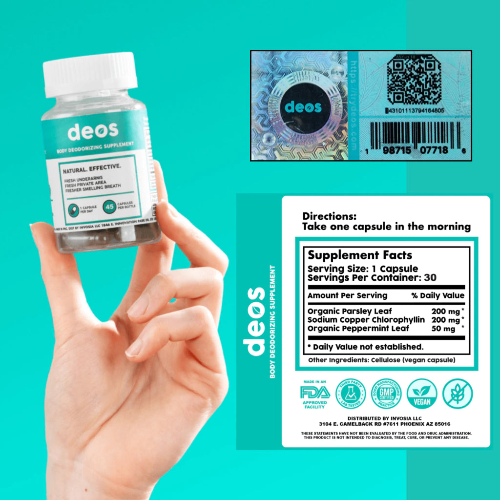 DEOS™ Apoya la Frescura Corporal – 30 Cápsulas