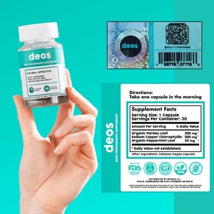 DEOS™ Apoya la Frescura Corporal – 30 Cápsulas