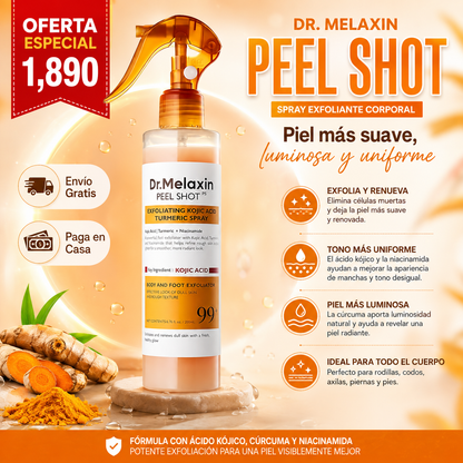 DR. MELAXIN Peel Shot — Spray Exfoliante Corporal